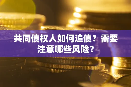 北京共同债权人如何追债？需要注意哪些风险？