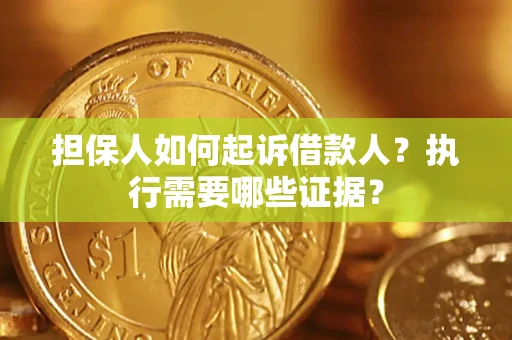 北京担保人如何起诉借款人？执行需要哪些证据？