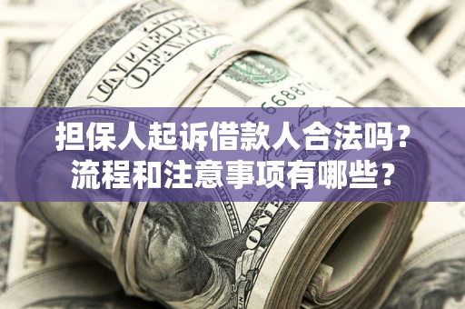 北京担保人起诉借款人合法吗？流程和注意事项有哪些？