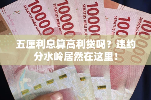 北京五厘利息算高利贷吗？违约分水岭居然在这里！