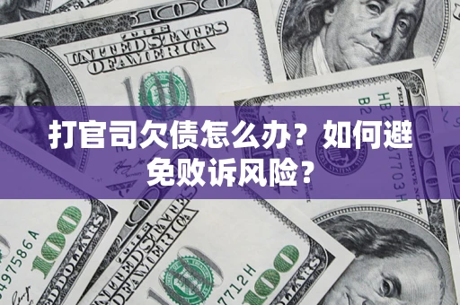 北京打官司欠债怎么办？如何避免败诉风险？