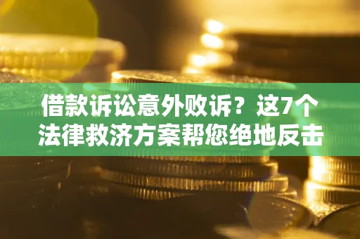 北京借款诉讼意外败诉？这7个法律救济方案帮您绝地反击！