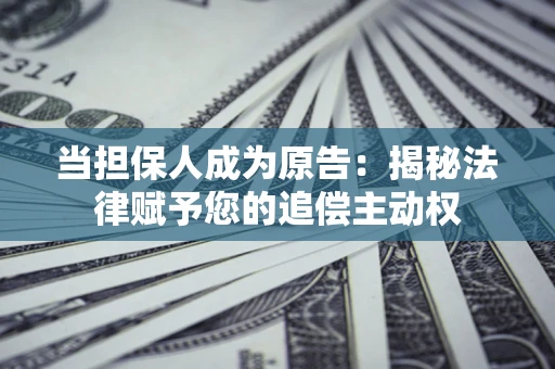 北京当担保人成为原告:揭秘法律赋予您的追偿主动权 北京当担保人成为原告:揭秘法律赋予您的追偿主动权
